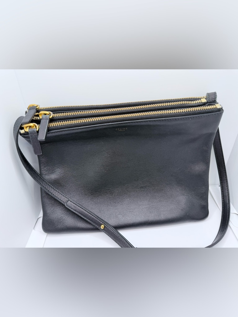 CELINE Small Trio black crossbody